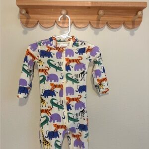 Hanna andersson Animal Print pajamas - White with Multicolor Animals
